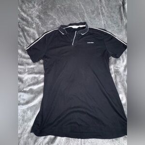 Calvin Klein Men's Polo in Black with White Accents